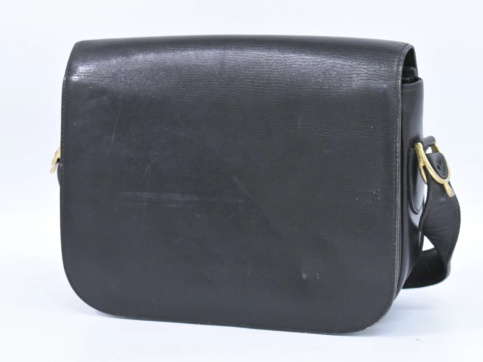 Borsa a tracolla CELINE Carriage in pelle nera oro