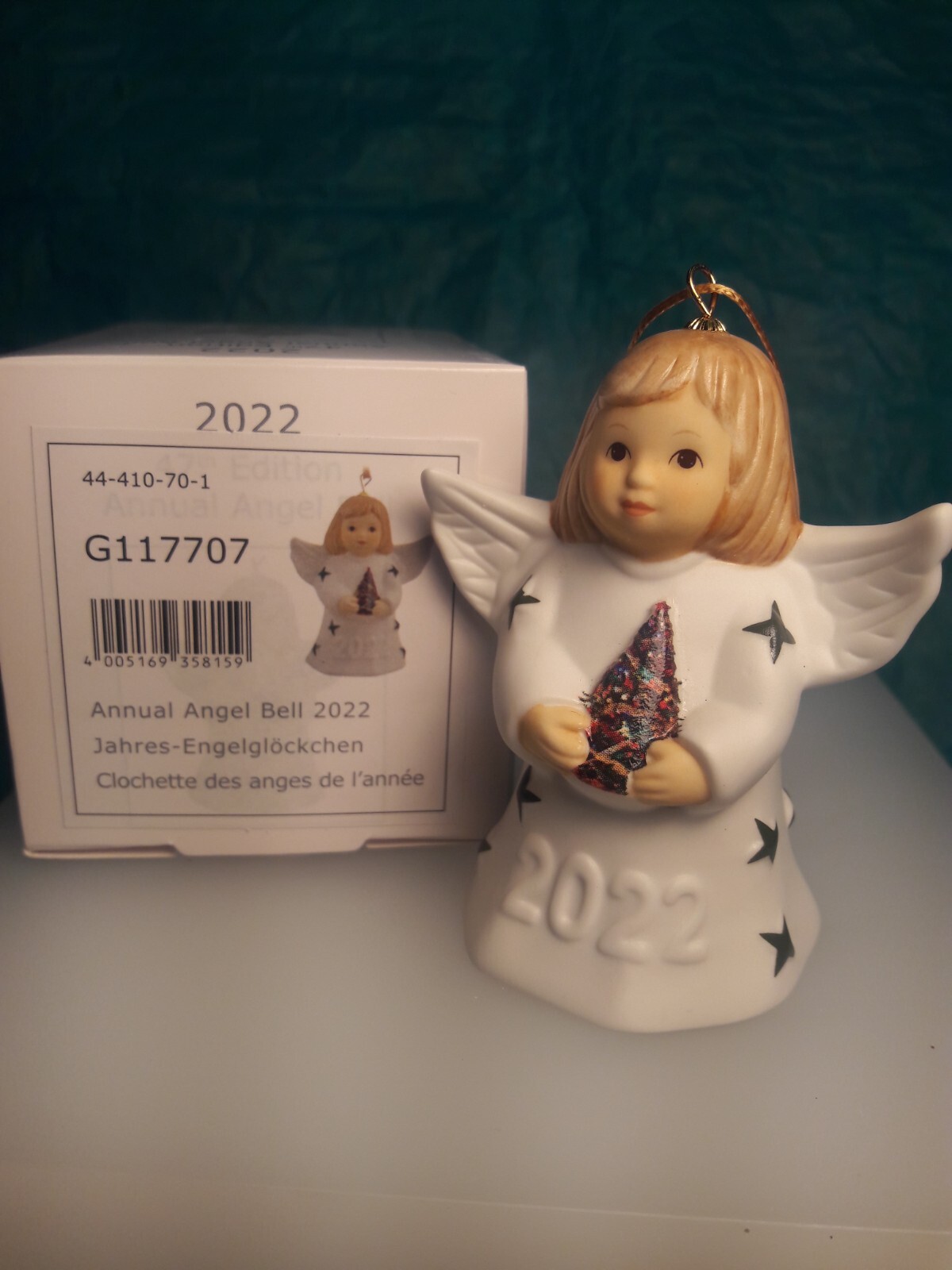 GOEBEL,  2022 ANNUAL ANGEL BELL, 47TH EDITION, PARTIALLY PAINTED, BRAND NEW, MIB