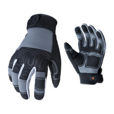 Vgo 1Pair General Safety Work Gloves,Mechanic Gloves,Stretchable Grey, SL7716 