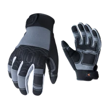 Vgo 1Pair General Safety Work Gloves,Mechanic Gloves,Stretchable(Grey, SL7716)