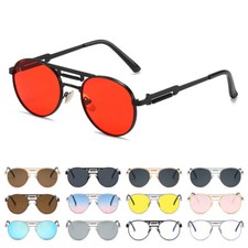 John Lennon Glasses Men Round Sunglasses Retro Steampunk Metal Sun Glasses UV400