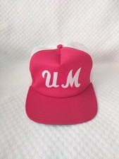 Vintage New Era Dupont Visor Pro Design Snapback Trucker Red USA made "UM" HAT