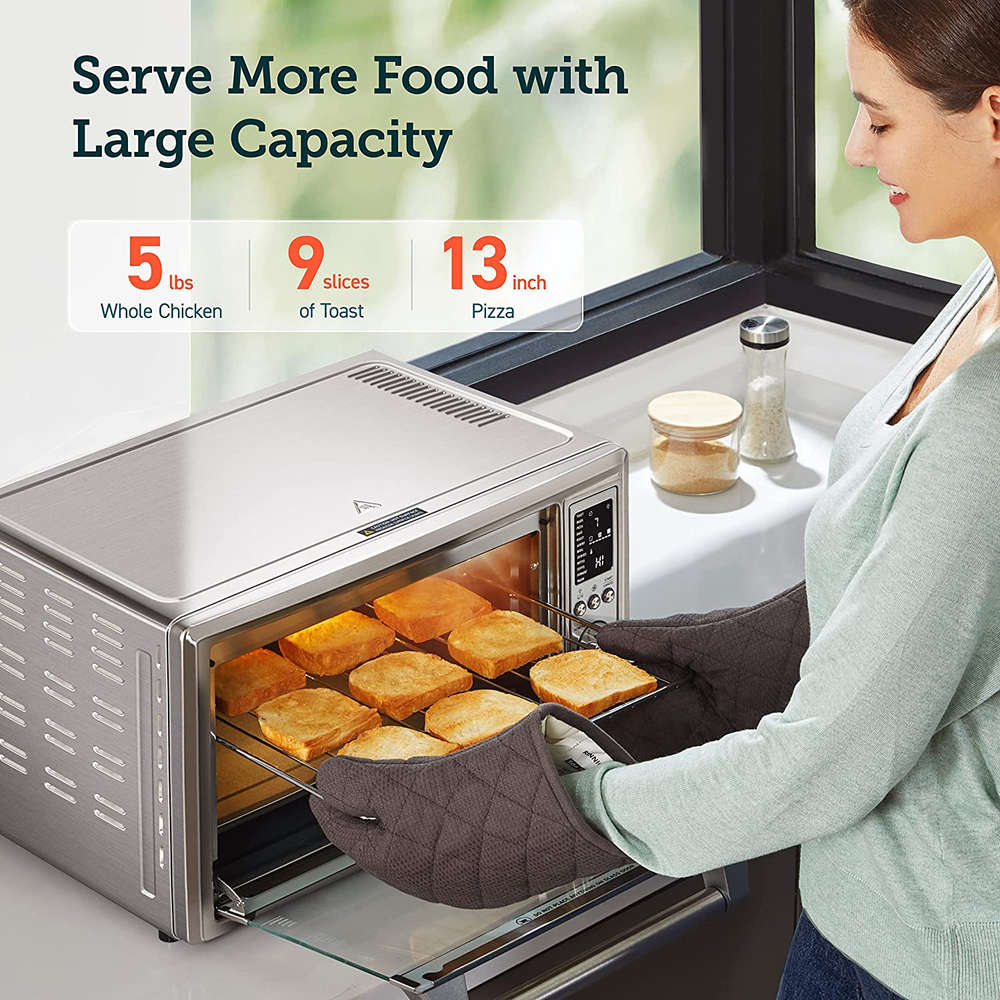 13-in-1 Air Fryer Toaster Oven Combo 32Qt Smart App & Voice Control Convection Oven