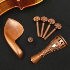4/4 jujube wood strings, chin rest, tail pin, professionally carved violin parts