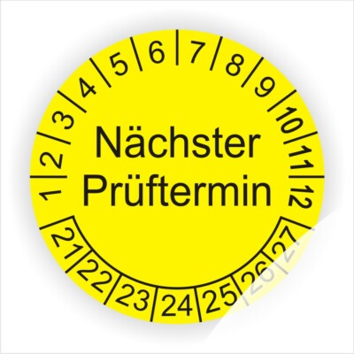 1000 Stück nächster Prüftermin - geprüft nach DGUV Vorschrift 3 Prüfetiketten/Prüfplaketten 30 mm rund 2026-31 1000 Stück nächster Prüftermin - geprüft nach DGUV Vorschrift 3 Prüfetiketten/Prüfplaketten 30 mm rund 2026-31