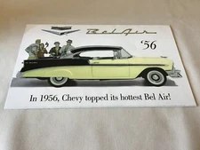 Franklin Mint 1956 Chevrolet Bel Air Sport Brochure Paperwork Only 1:24