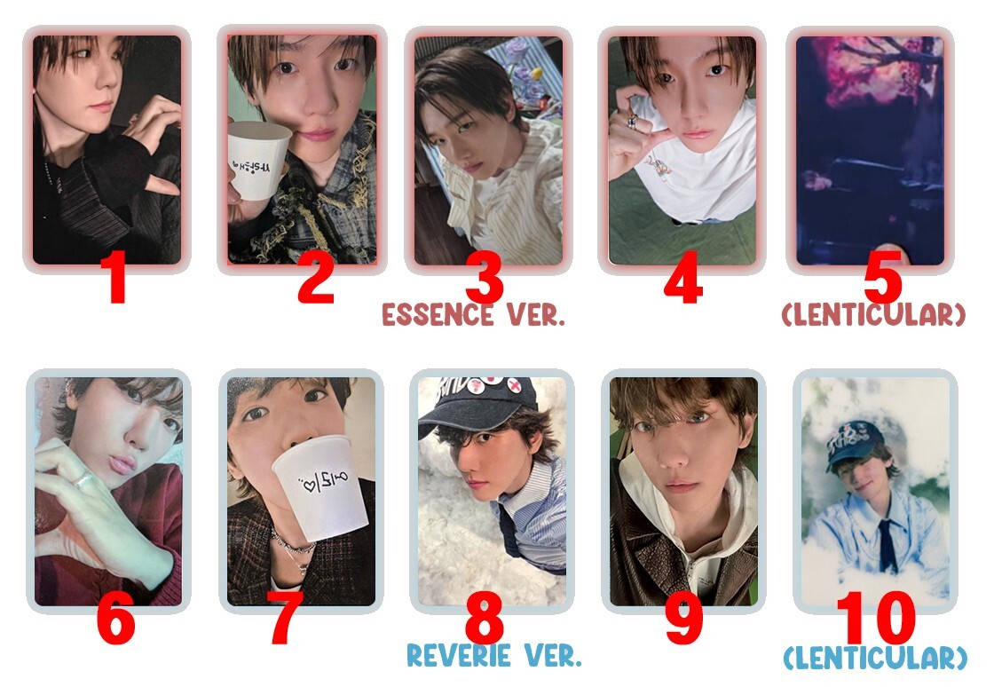 BAEKHYUN - Essence of Rever Album genuine Official PHOTOCARD PHOTO