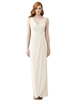 Thread TH030...Sleeveless Draped Faux Wrap Maxi Dress...Ivory...Size 4...NWT