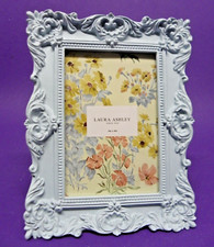 LAURA ASHLEY Picture Frame 4"x 6" Photo Light Blue Ornate Design Brand New