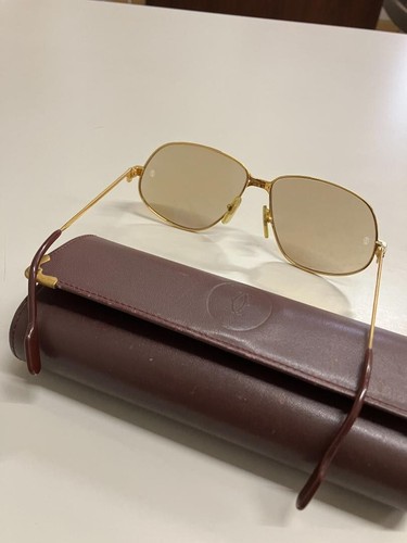 Cartier sunglasses gold frame Case included Eyewear Fashion Accessories a606 - Picture 2 of 10