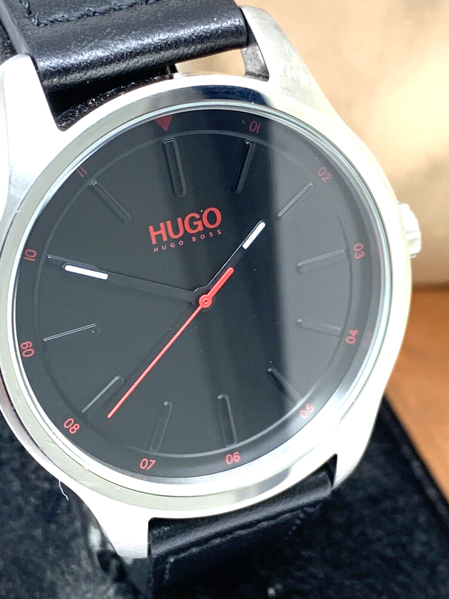 Hugo Boss Men's Watch 1530018 Dare Quartz Gold Black Dial Leather