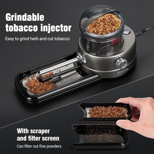 Máquina de laminación de cigarrillos eléctricos Inyector de tabaco portátil Tubos de molinillo de hierbas - Imagen 3 de 8