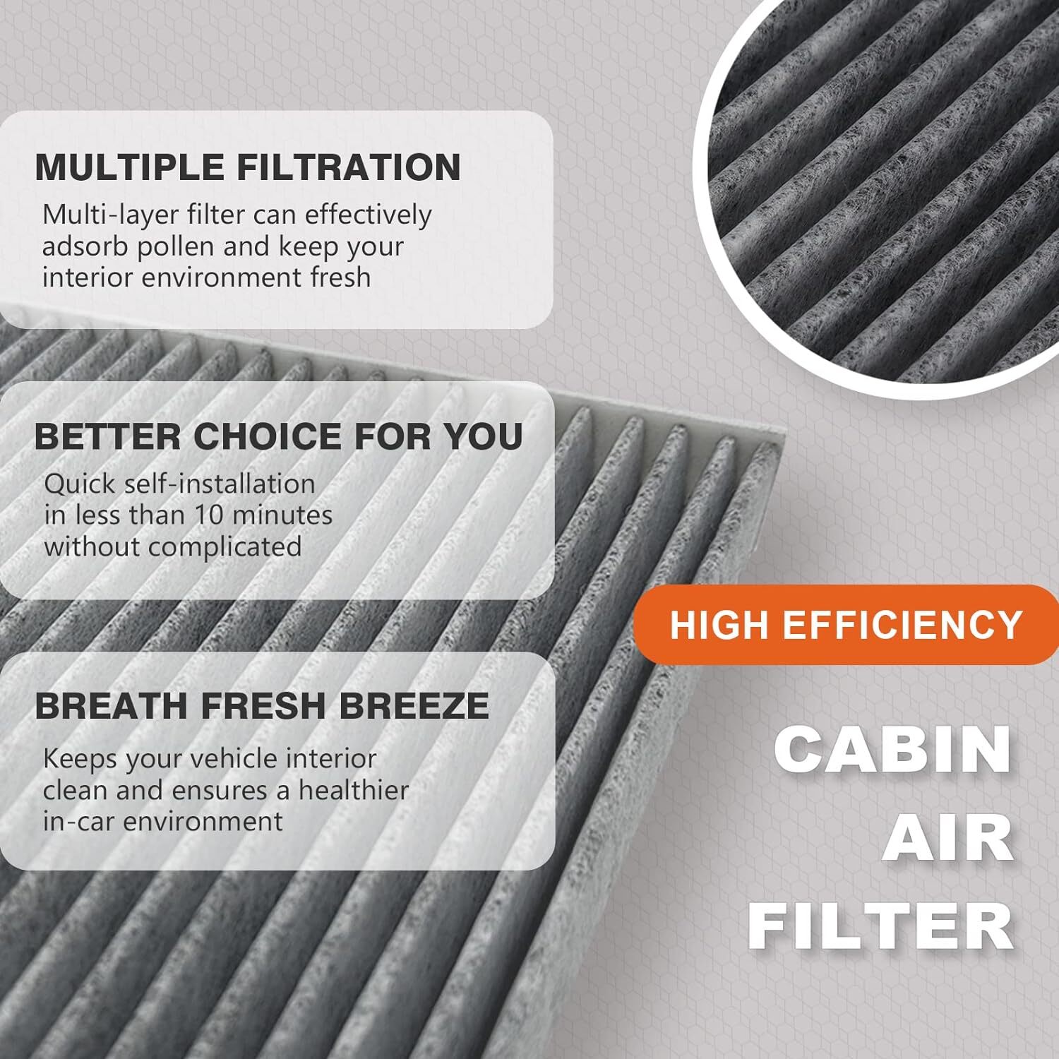 Cabin Air Filter JH552 for QX50(20192022), QX55(2022), QX60(2022