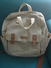 babymel robyn convertible backpack navy stripe