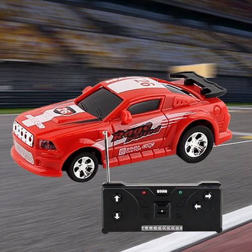 Lata de Coca-Cola Mini Latas Coche de RC Luces LED Coche de Carreras RC con Bloqueos de Carretera para Niños Niños - Imagen 15 de 27