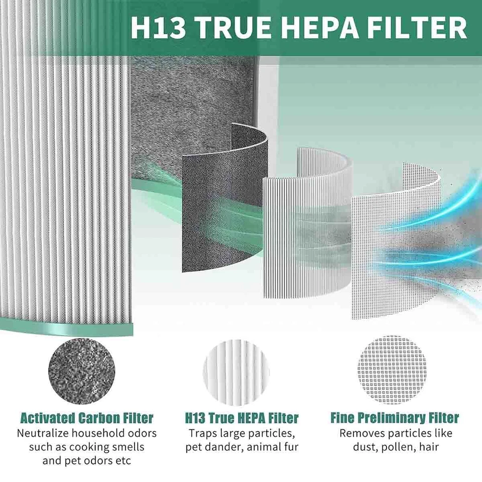 Filtro Hepa para purificador de aire torre Pure Cool Link Dyson TP01 TP02 TP03 BP01 AM11 Foto 3 de 4