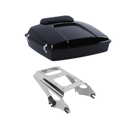 Black Razor Pack Trunk Mounting Rack Fit For Harley Electra Road Glide 09-13