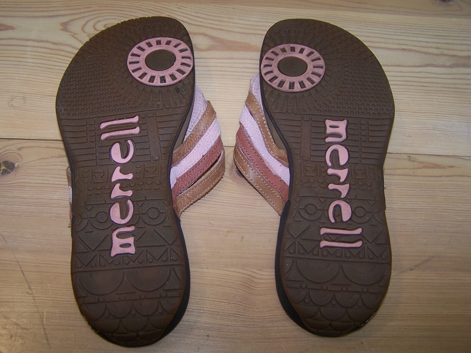 Merrell sandali infradito donna TG 6 pelle tricolore AA2