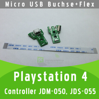   Playstation PS 4 Controller JDM-050 JDS-055 USB Platine Ladebuchse + Flexkabel