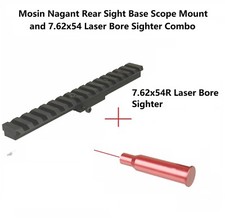 Mosin Nagant Scope Weaver Mount For Rear Sight Base + 7.62x54R Laser Bore Sight