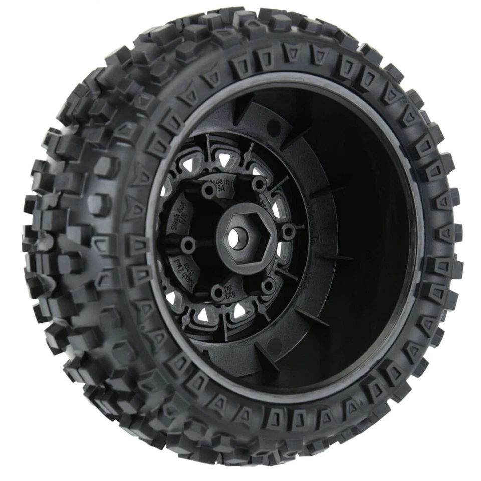 Pro-Line 1182-10 Badlands SC 2.2/3.0'' All Terrain Tires w/ Black Wheels : F/R - Image 3 of 4