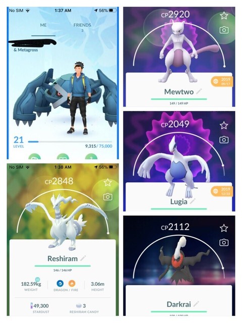 Buy Pokemon Go Account Mewtwo