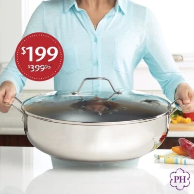 16-Qt Princess House Deep Casserole Stainless Steel