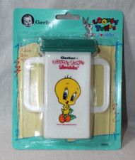 NEW 1998 VINTAGE GERBER LOONEY TUNES BABY TWEETY JUICE CUP HOLDER