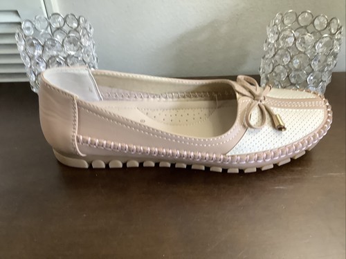 Mocasines planos sin cordones Ambu cómodos para mujer talla 6,5 Linda desnuda - Imagen 9 de 21