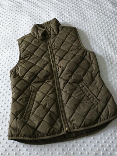 Ladies Old Navy Army Green Quilted Vest 