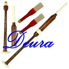 DEURA USA  Scottish ROSEWOOD Bagpipe practice Chanter 2 Reeds Ivory Mounts
