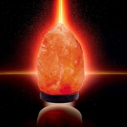 Needs&Gifts Himalayan Salt Lamp with Natural Himalayan Crystal Rock, 7