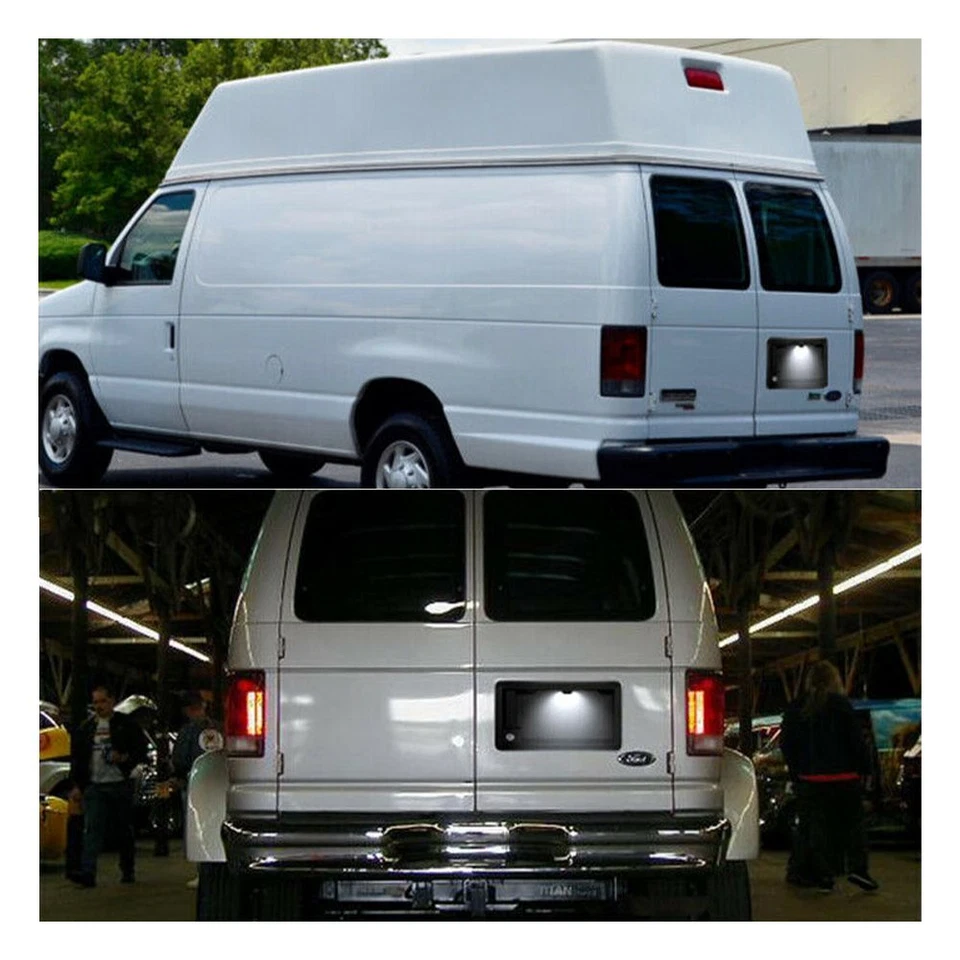 For 92-18 Ford E150 E250 E350 E450 Econoline Van White LED License Plate Light - Image 2 of 4