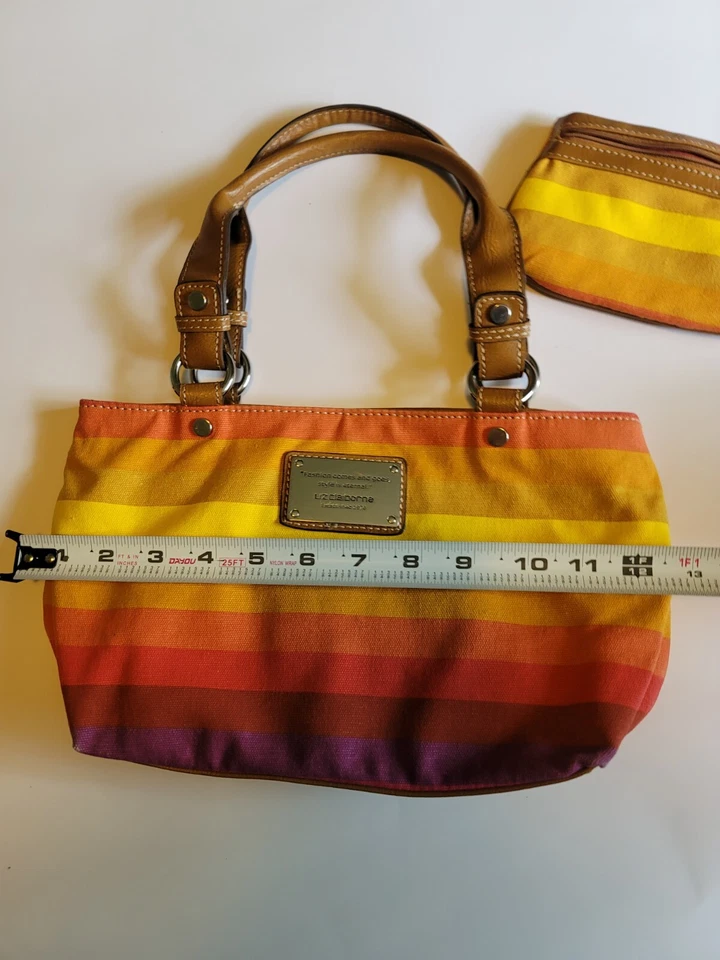 Liz Claiborne Summer Rainbow/Sunset Crossbody Purse With Coin Purse - Image 4 of 4