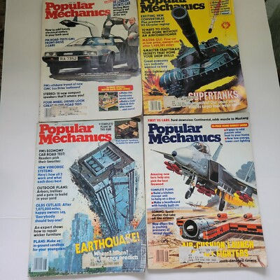 #ad POPULAR MECHANICS LOT OF 7 FROM 1981 June to December $20.00