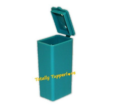 Tupperware Toothbrush Cover Holder Case Tiny Treasures Gadget Peacock Blue    
