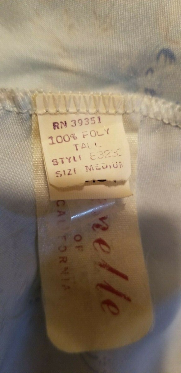 トップ様 Vintage Jenelle of California long nightgown SZ Med/tall Blue w