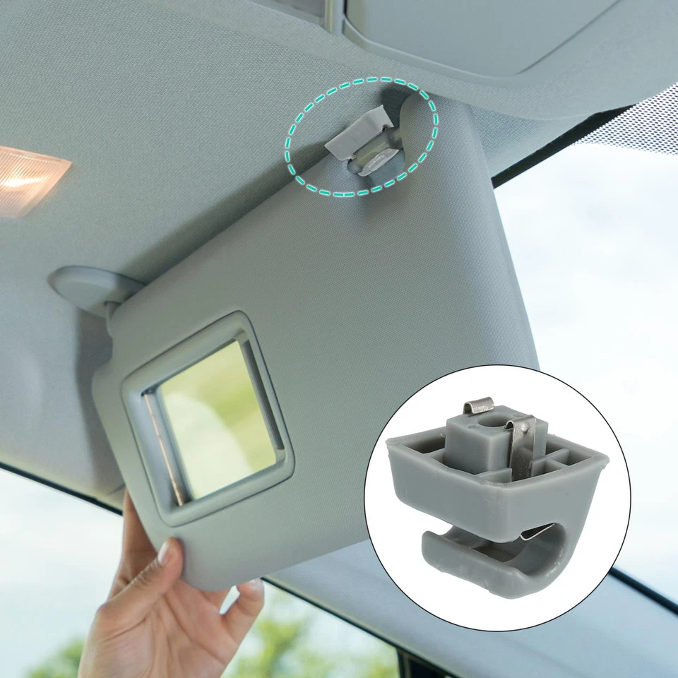 Clip de gancho para parasol de coche gris 126-810-00-12-8412 para Mercedes Benz W123 W124  Foto 2 de 4