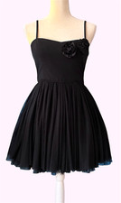 FOREVER 21 Women's Black Tulle Lined Tutu Dress Adjustable Straps Padded Size M