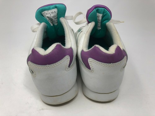 De colección Gitano Mujer 7M Zapatos Hoja Prendas para el torso bajo Blanco Púrpura Azulada Años 90 - Imagen 4 de 8