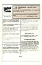 Marvel Comics Readable Collectible Information Card  1990's NM-