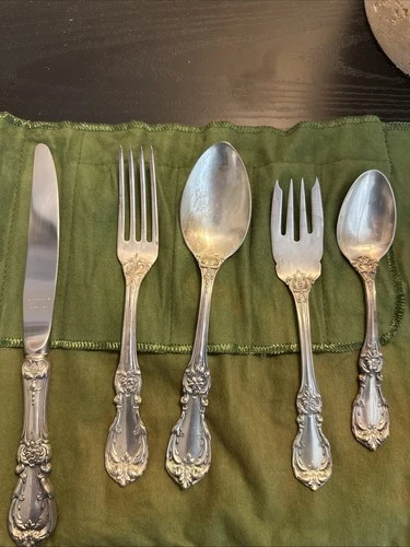 Reed and Barton Burgundy Sterling Silver 5 Piece Place Setting