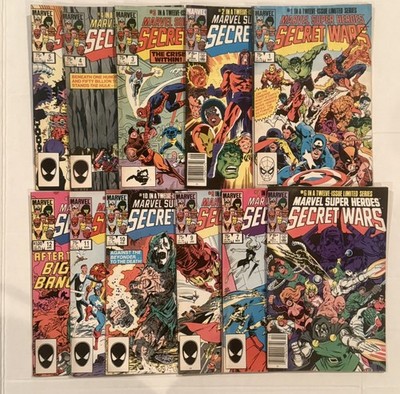 Marvel Comics Secret Wars 1-12 1984 (Minus 8) Newsstands! Avengers Doomsday