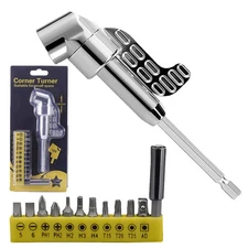 105 Degree Right Angle Drill Adapter Kit, Upgraded Corner Tool Screw Hub Incl...