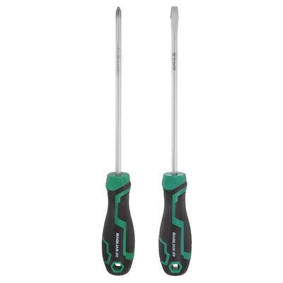 2pcs PH1+SL5 Screwdriver Set 9.6'' Magnetic Phillips and Slotted Screwdrivers