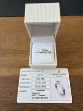 Trauring / Verlobungsring E10 585 Weißgold 0,15ct. G/si Größe 49