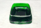 VTG Anchor Hocking Charm Forest Green 9" Square Dinner Plates & Bowl 6 Pieces