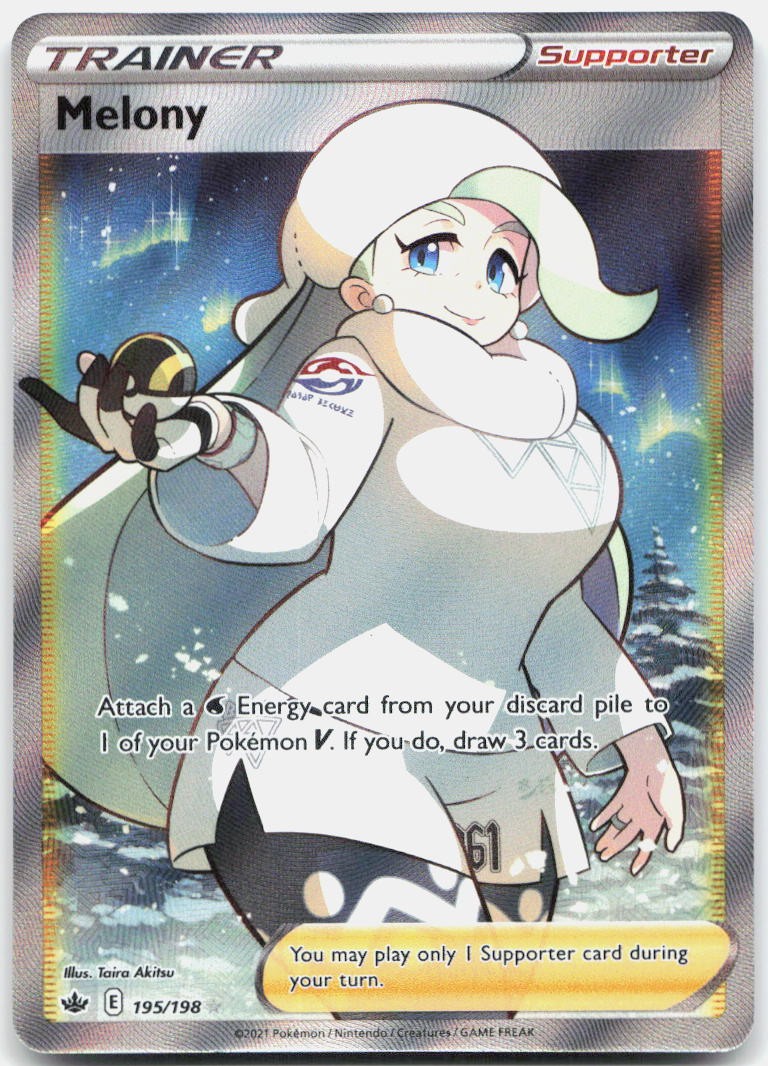 Melony 195/198 Ultra Rare Chilling Reign Pokemon Near Mint