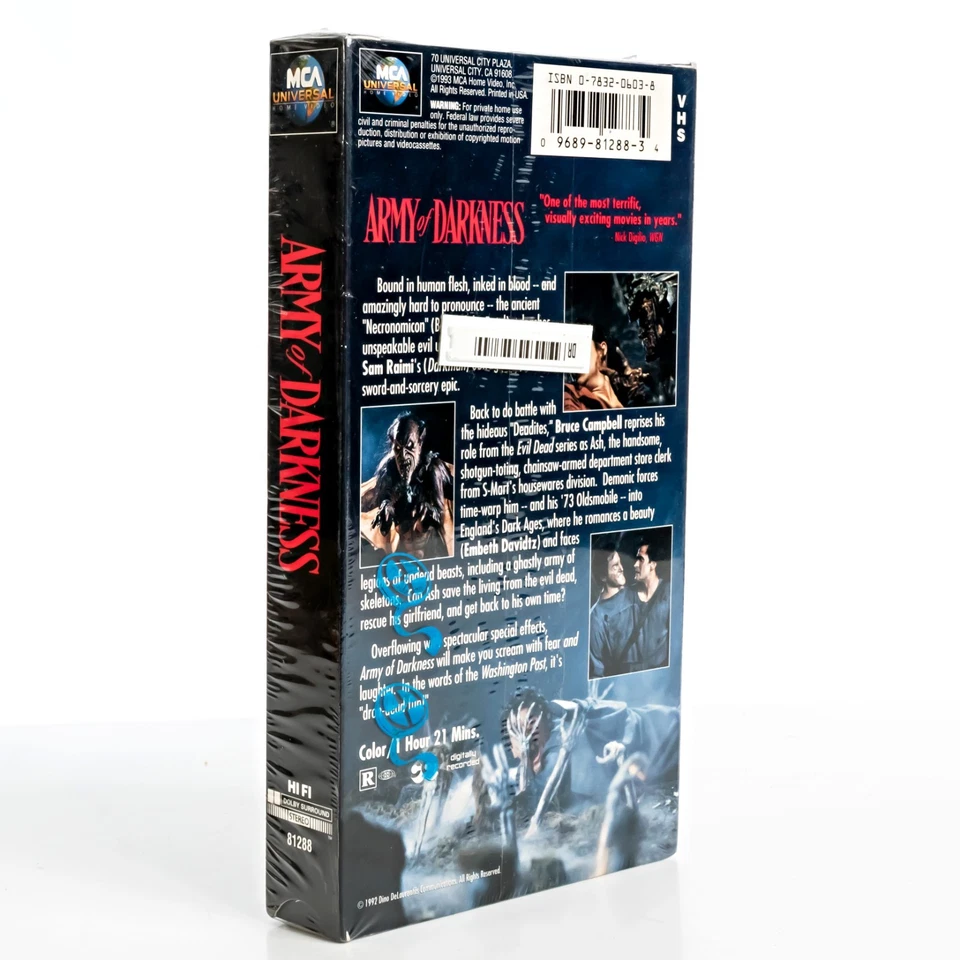 Army of Darkness (VHS, 1993) *Brand New* SEALED Foto 2 de 3