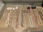 Vintage Lot of 133 Costume Jewelry items, Neckless, Rings, Earrings and Pins